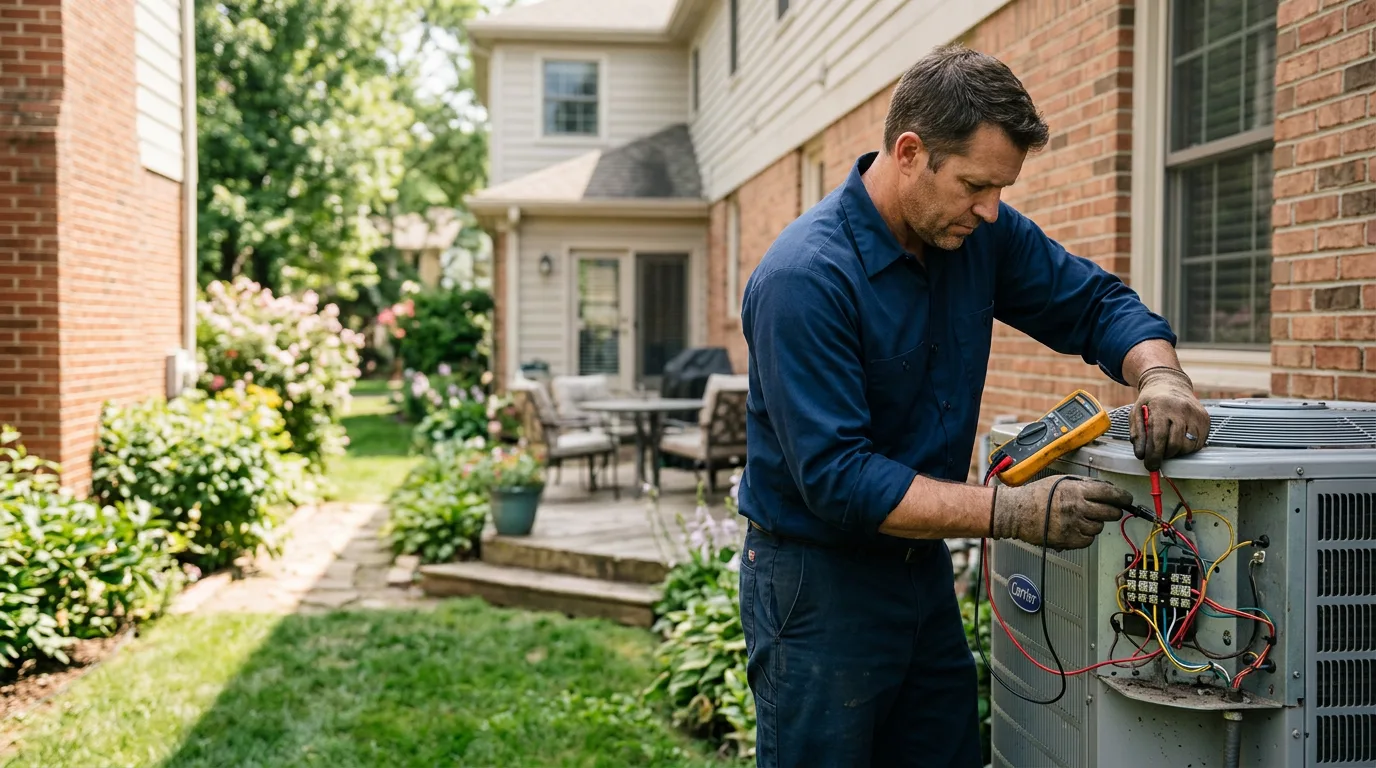 HVAC technician working near Newry, PA